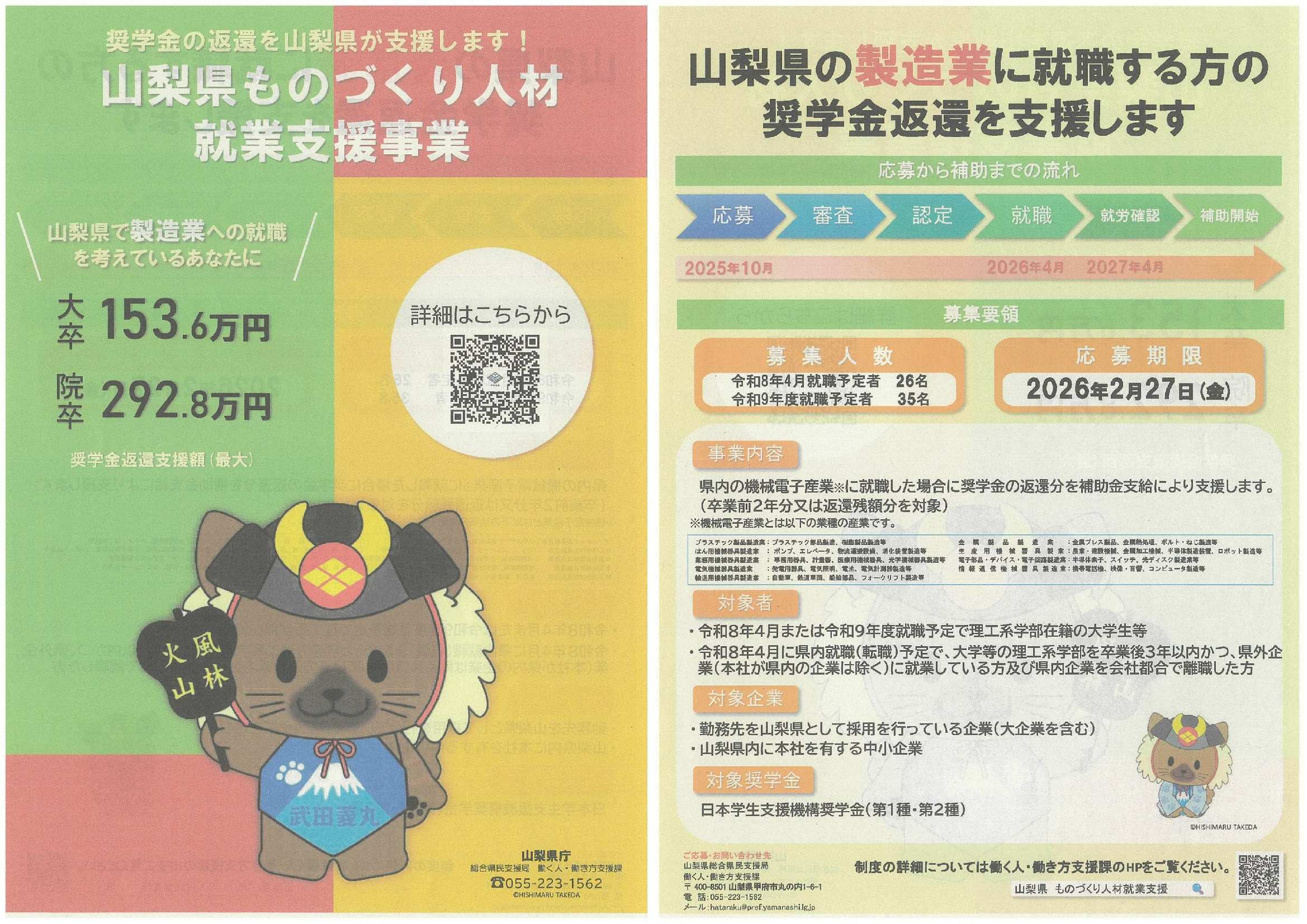 山梨県奨学金返還支援制度