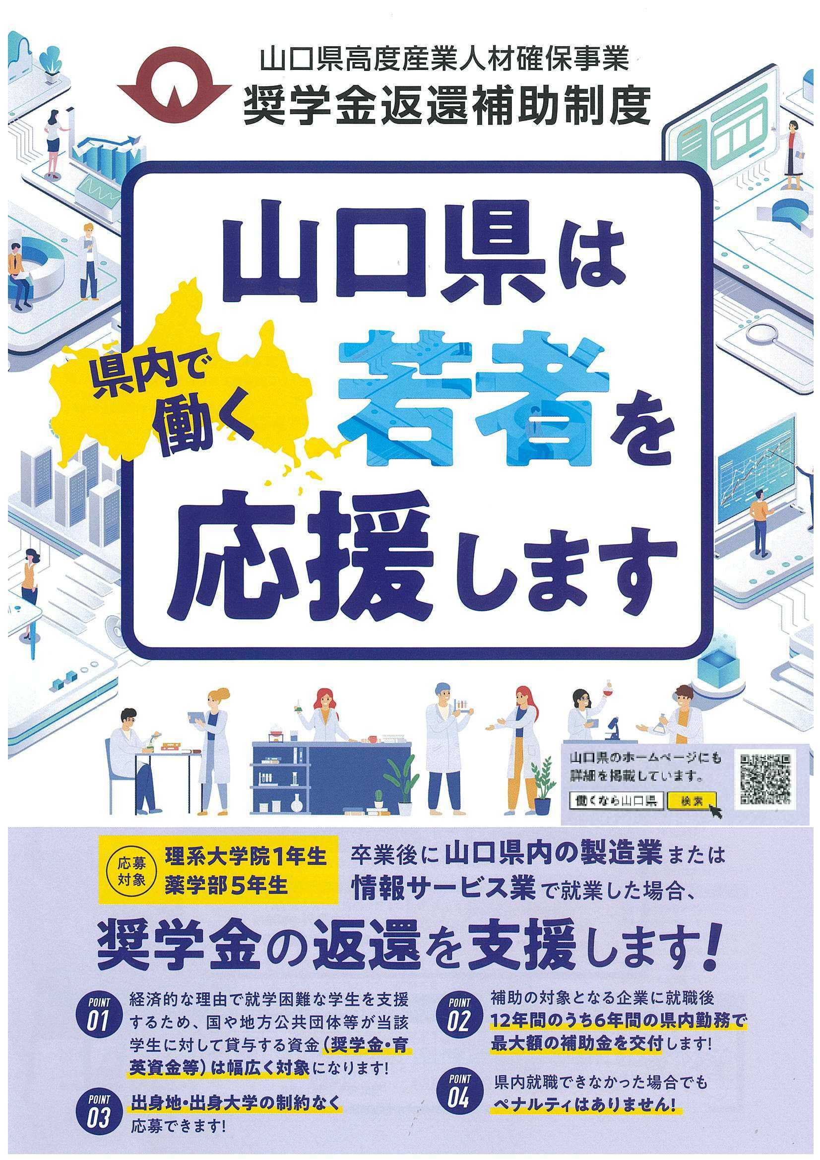 27卒山口県奨学金返還支援制度