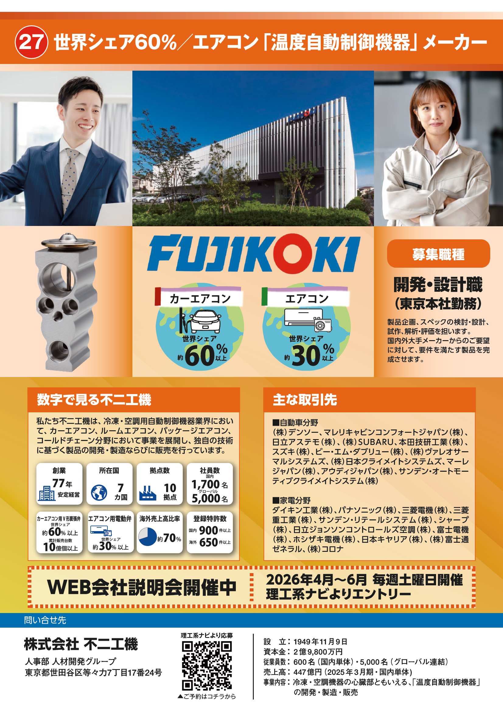 27卒不二工機6/27