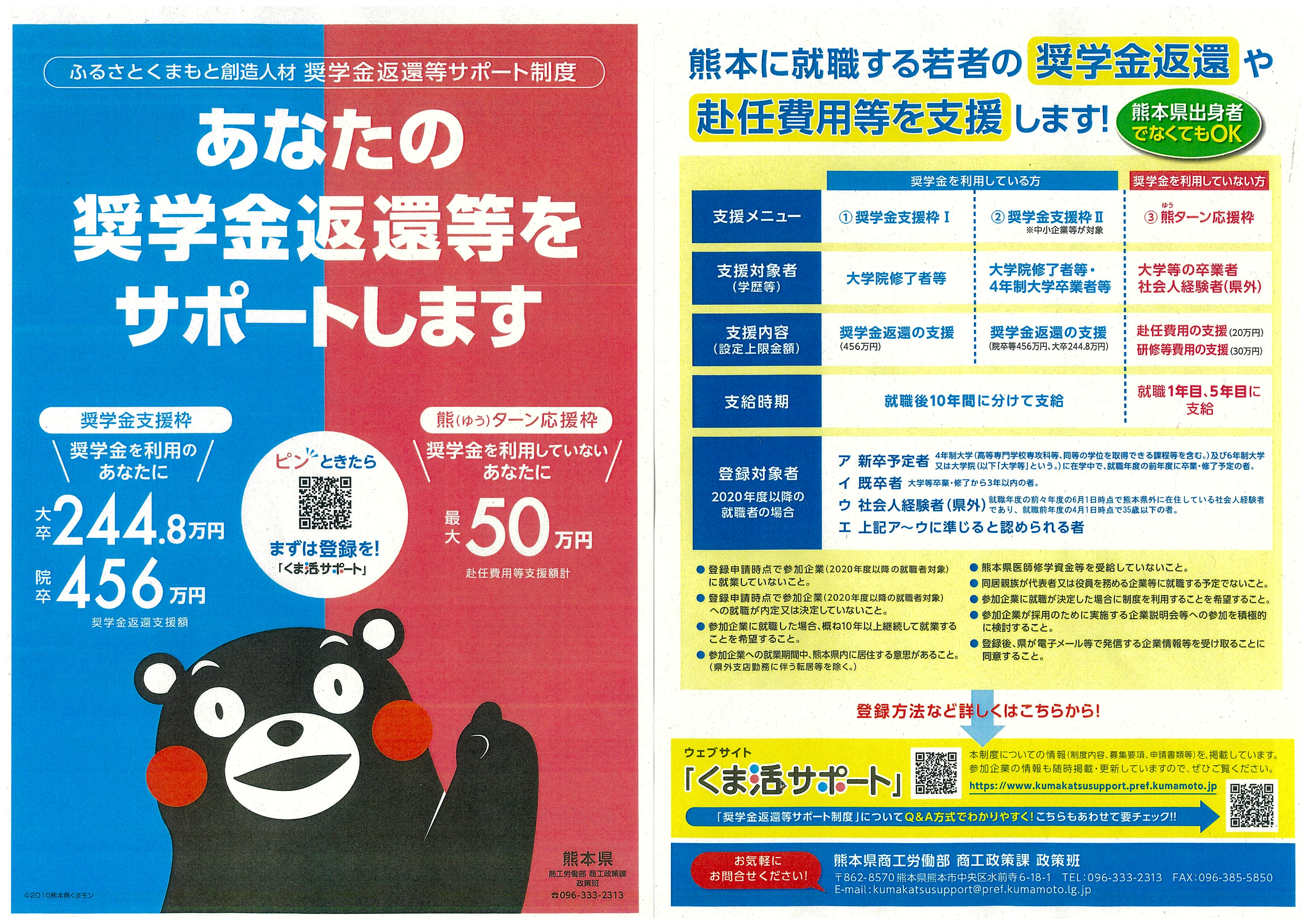 熊本県奨学金返還支援制度